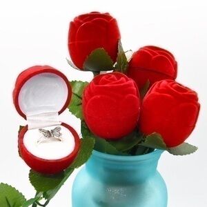 Rose Ring Holder Gift Box